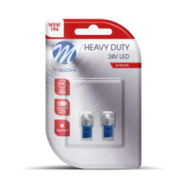 Blister 2x M-TECH HD LB915 W5W 24 V HP 1 W blau