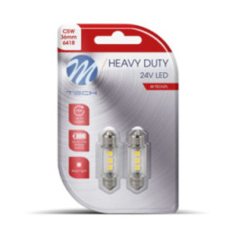 Blister 2x M-TECH HD LB990 C5W 36 mm 3xSMD2835 24 V weiß