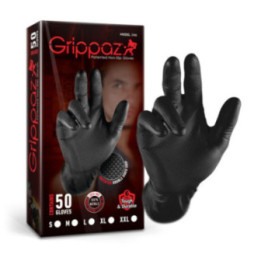 Grippaz Nitrile Fishscale 240 mm 6mil 50pcs/box Black Size M