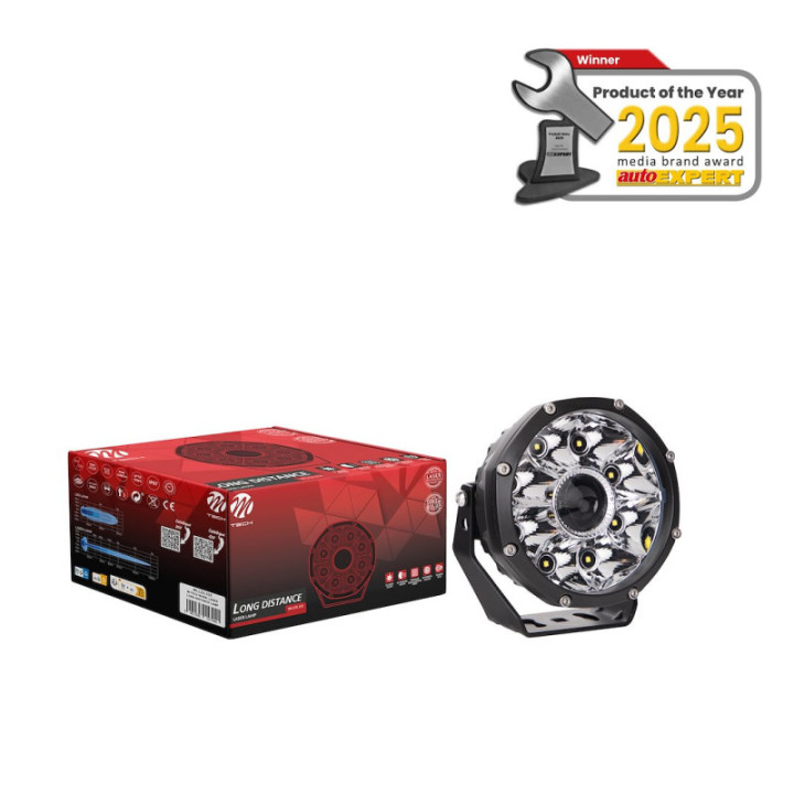 Laserowe lampy samochodowe M-TECH WLLDL105, 8xHP LED + 1x15W weiß Laser LED, 12-24 V