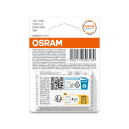 OSRAM ORIGINAL 6438-2BL no ECE SV8, 5-8 12 V 10 W