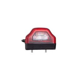 Lampa tablicy rejestracyjnej z homologacją ECE 2xLED 10-30 V 1, 8 W rot
