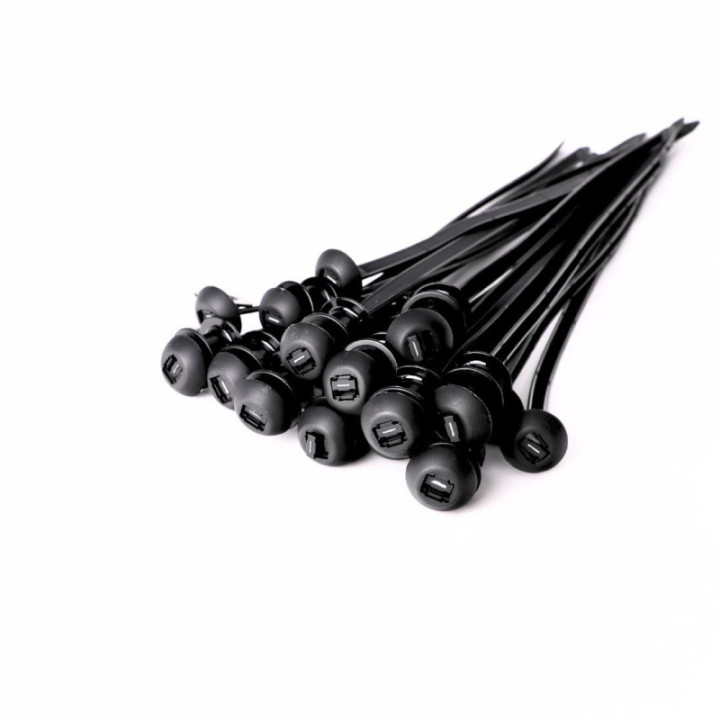 Nylonowe opaski zaciskowez dystansem ROAD-TEQ w:8x380mm 20szt. czarne